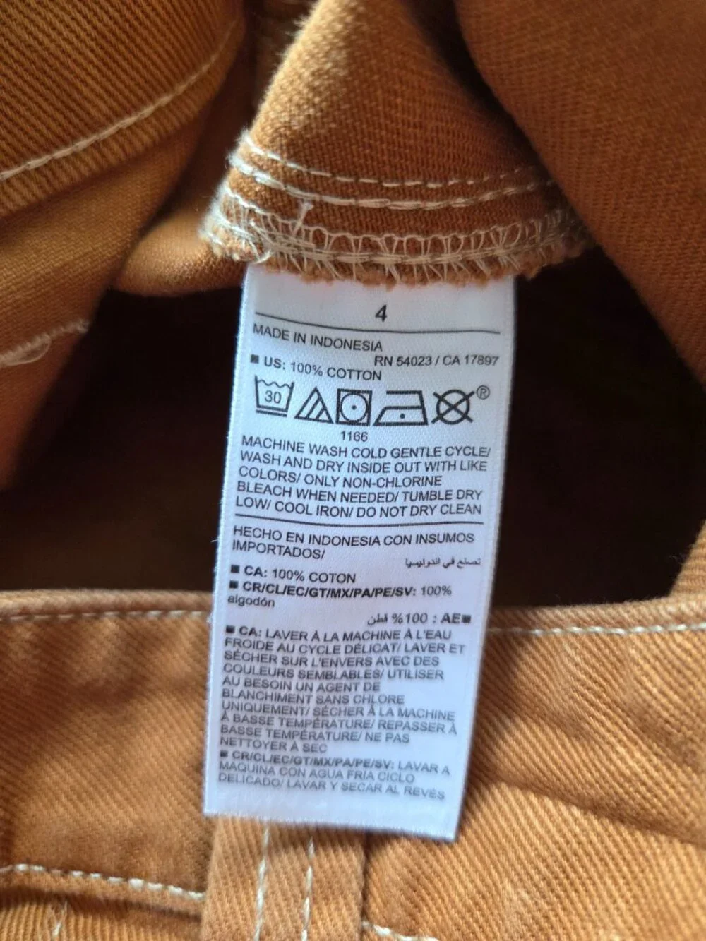 Old Navy Rust Brown Sly Fox Utility Cargo Carpenter Mini Skirt Size 4